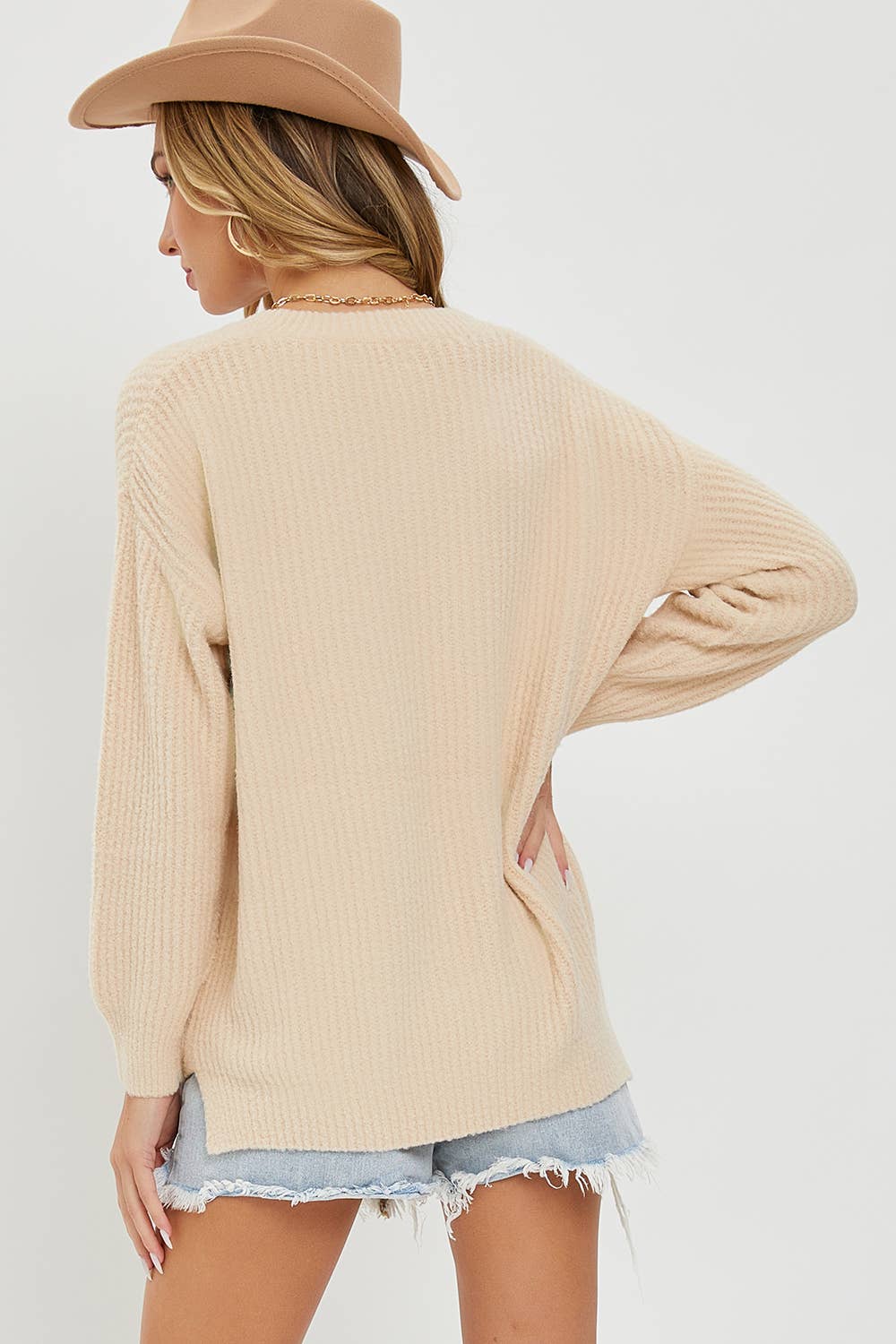 EVERYDAY CASUAL SWEATER: Brown / Contemporary / L