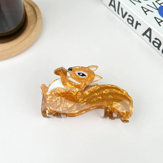 Squirrel Hair Claw,Cute Cat Hair Clip