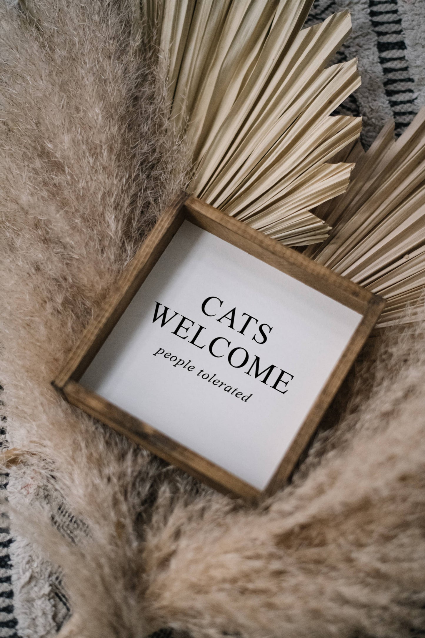 Cats Welcome (people tolerated) Framed Print