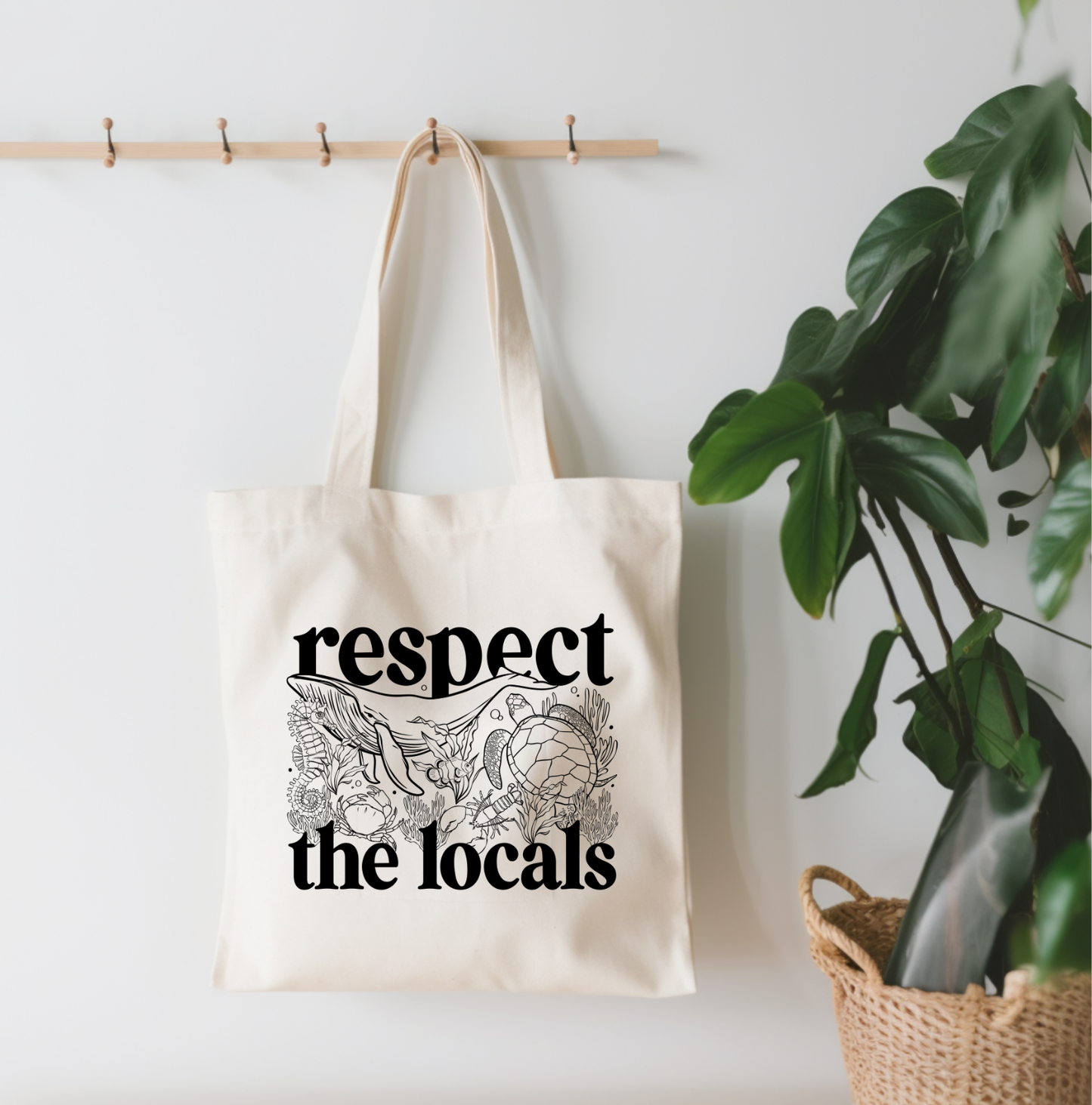 Respect The Locals Canvas Tote Bag