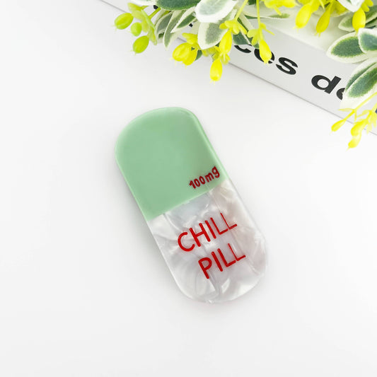 Acetate Pill Hair Clips
