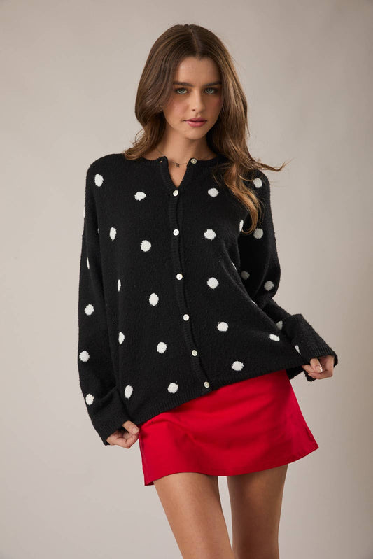 Harbor Dot Sweater Cardigan
