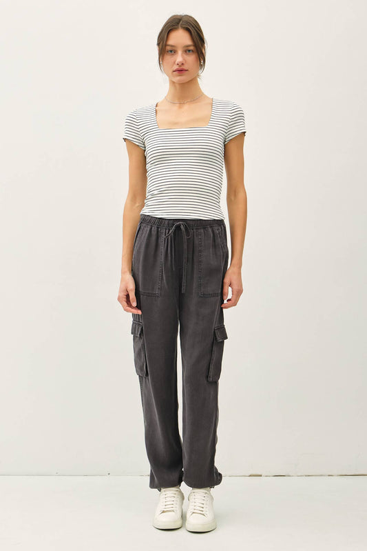 Ultra Soft Striped Square Neck