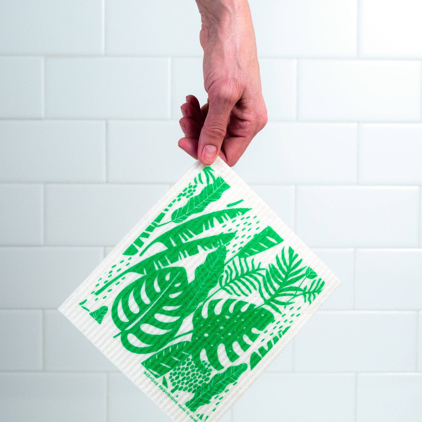 Tropical Leaves Swedish Dishcloth