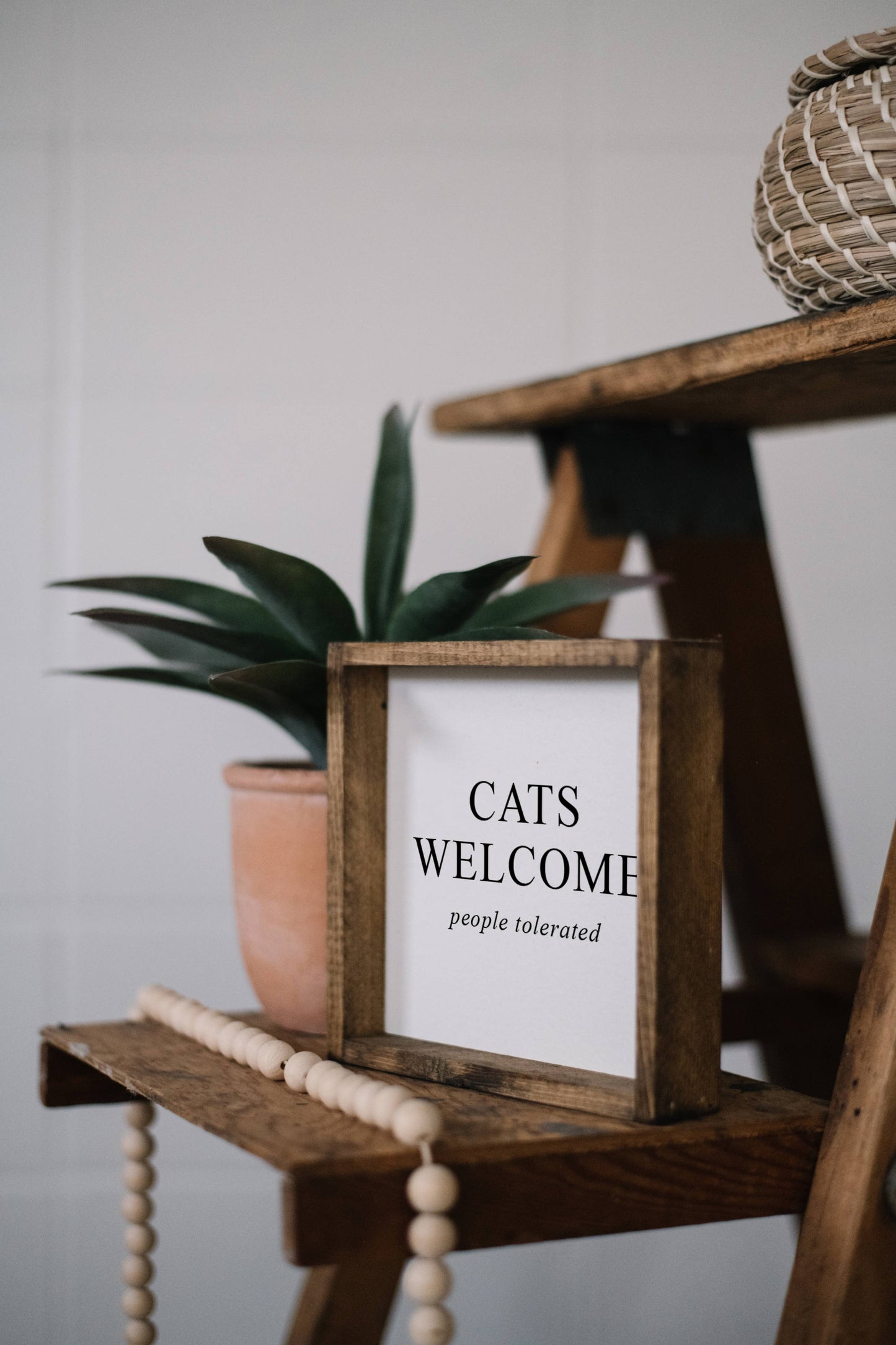 Cats Welcome (people tolerated) Framed Print