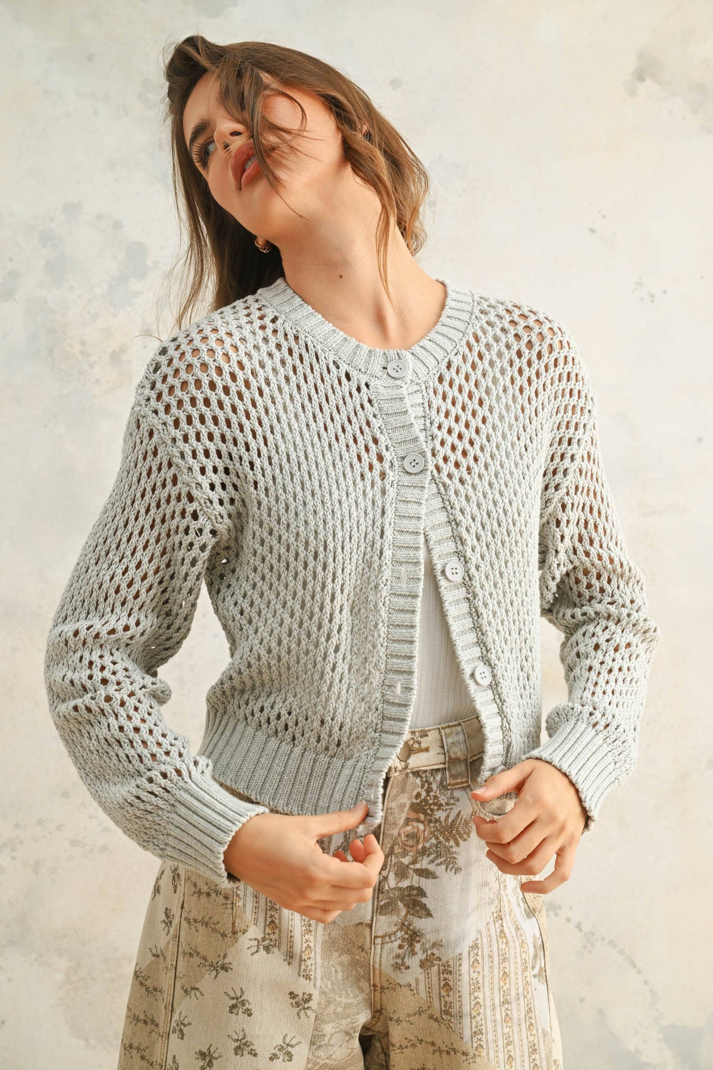 Crochet Button Down Top