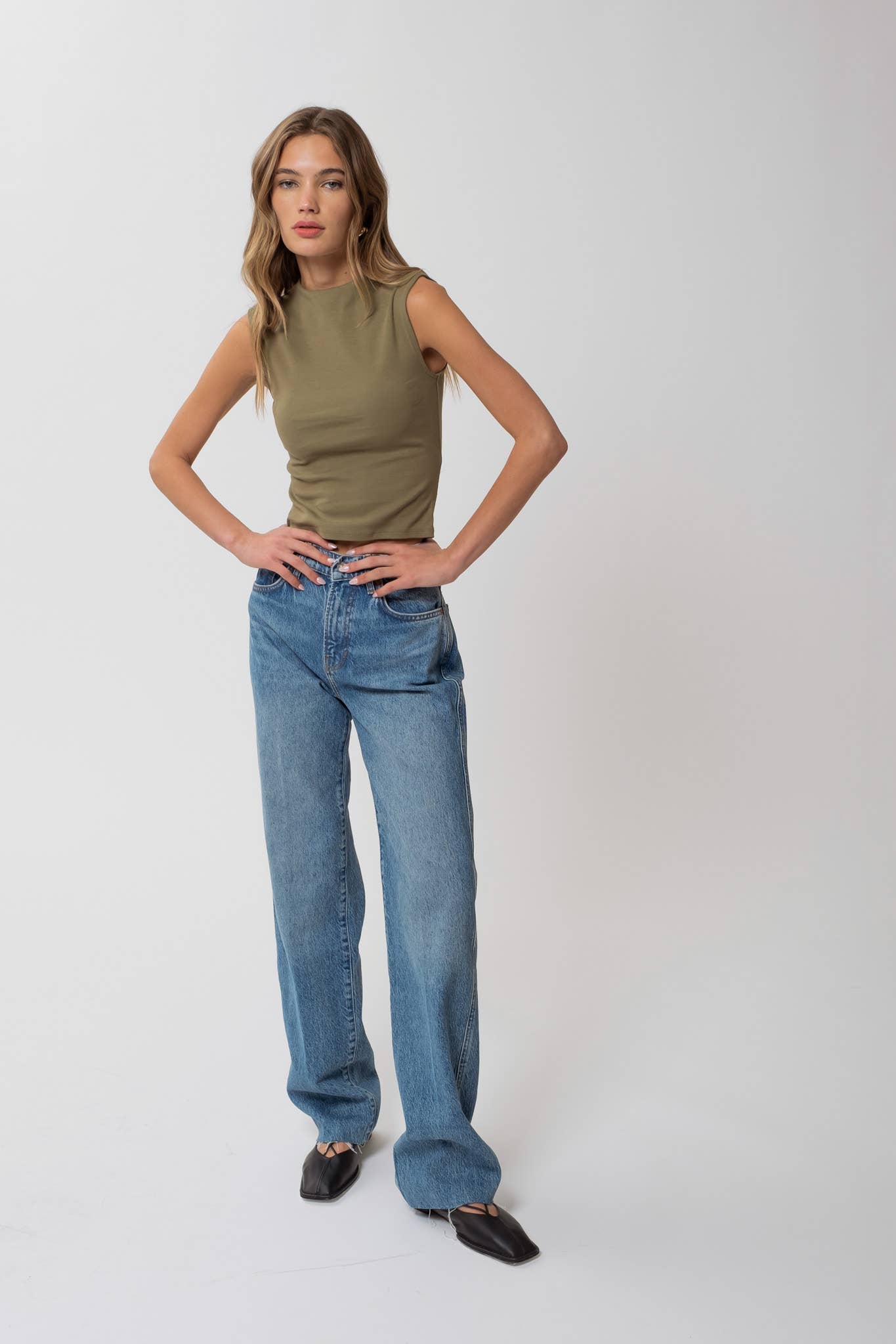 The Essential Cotton Mock Neck Top