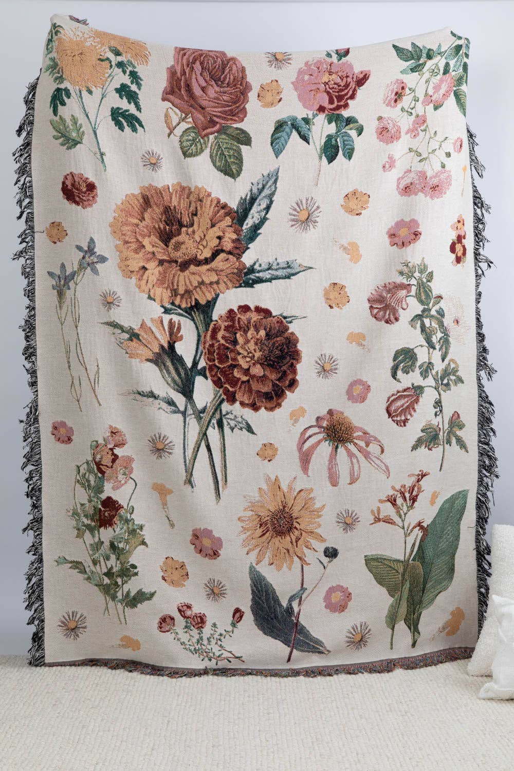 Vintage Floral Throw Blanket