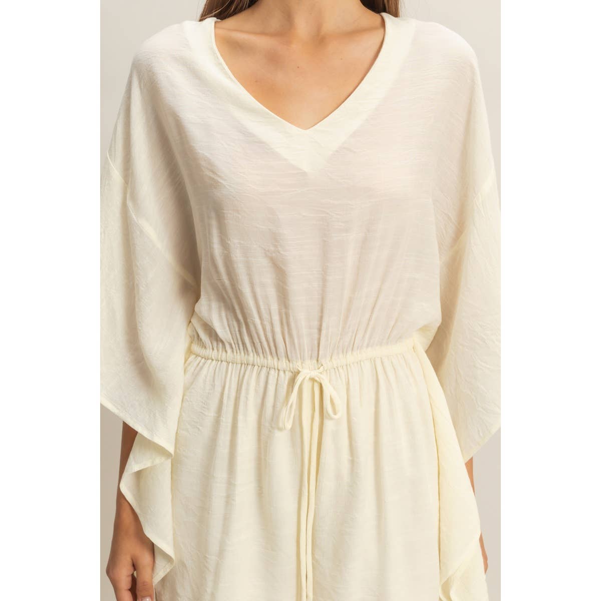 V-Neck Romper Tie Waist