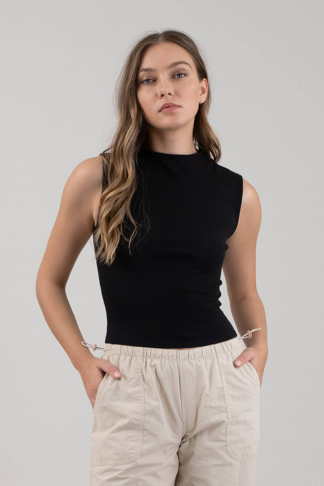 The Essential Cotton Mock Neck Top