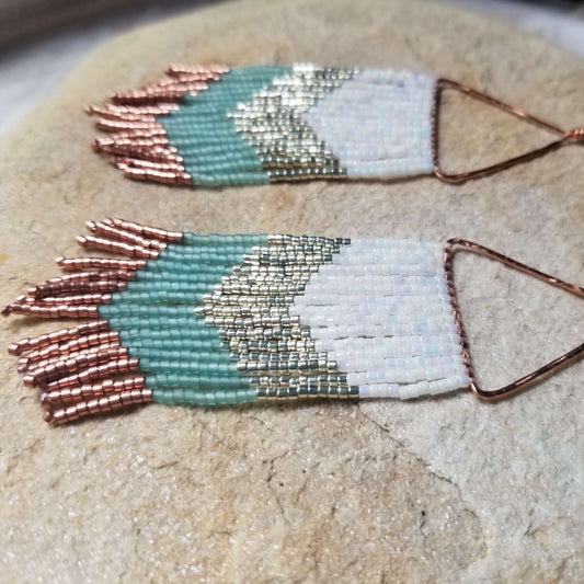 Silver Creek Beaded Fringe Earrings