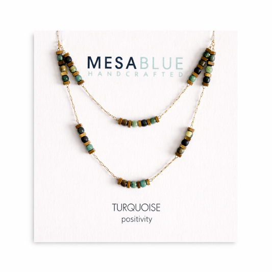 Sq. Gemstone Necklace