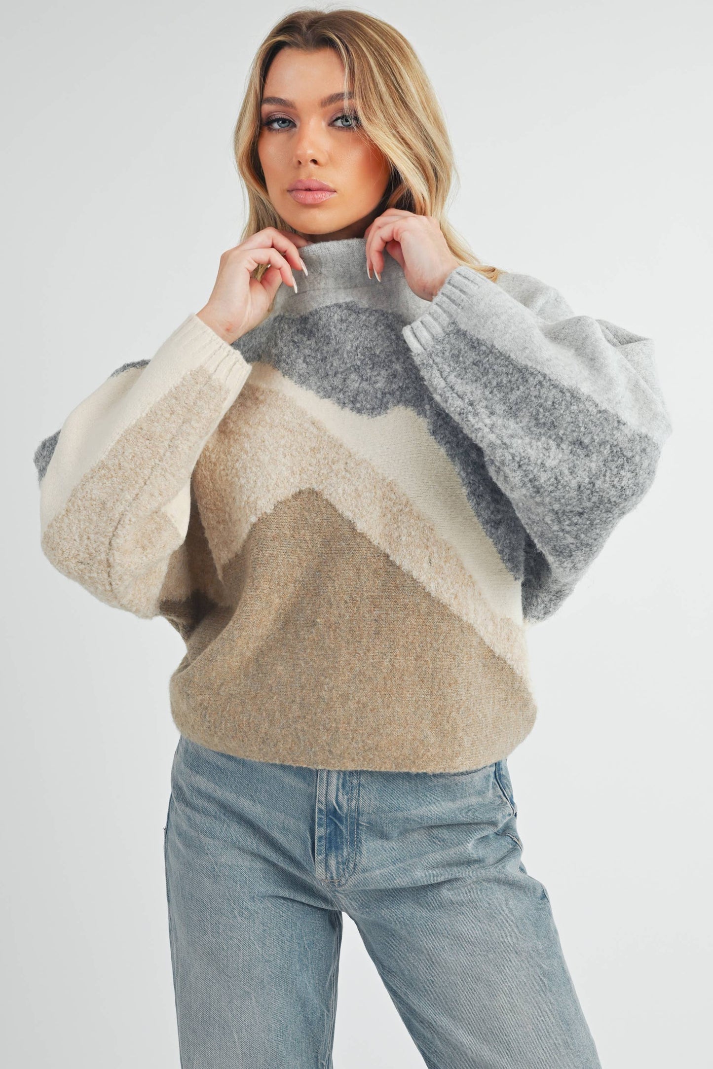 Topanga Cozy Mock Neck Sweater
