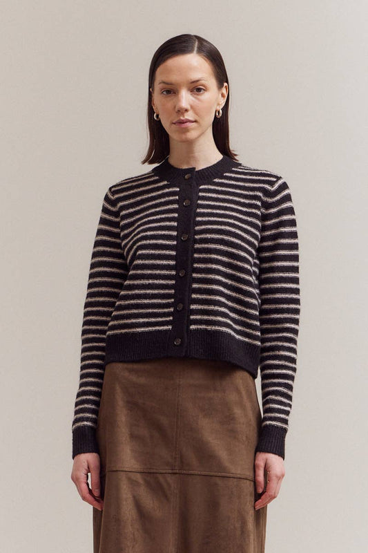 Essential Striped Button Up Cardi