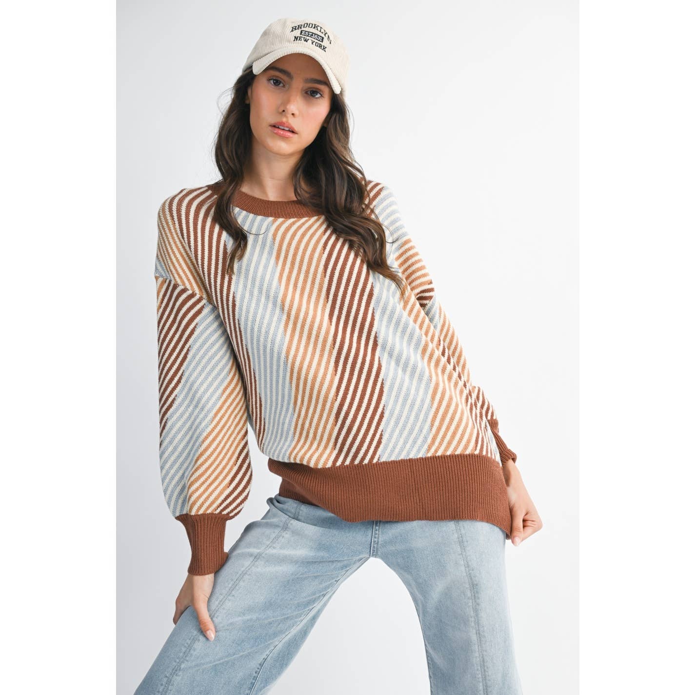 Wavy Striped Cozy Sweater