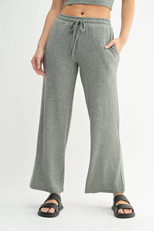 Brushed Wide Leg Lounge Pants