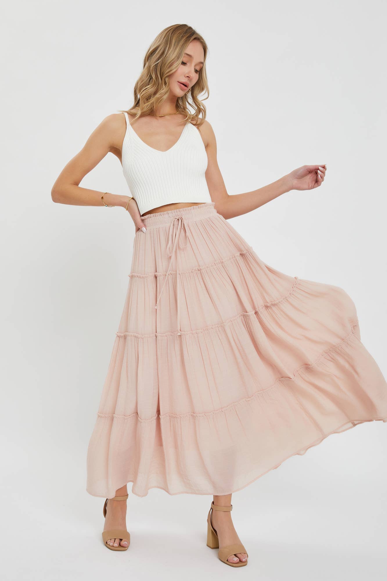 BESTSELLER TIERED MAXI SKIRT