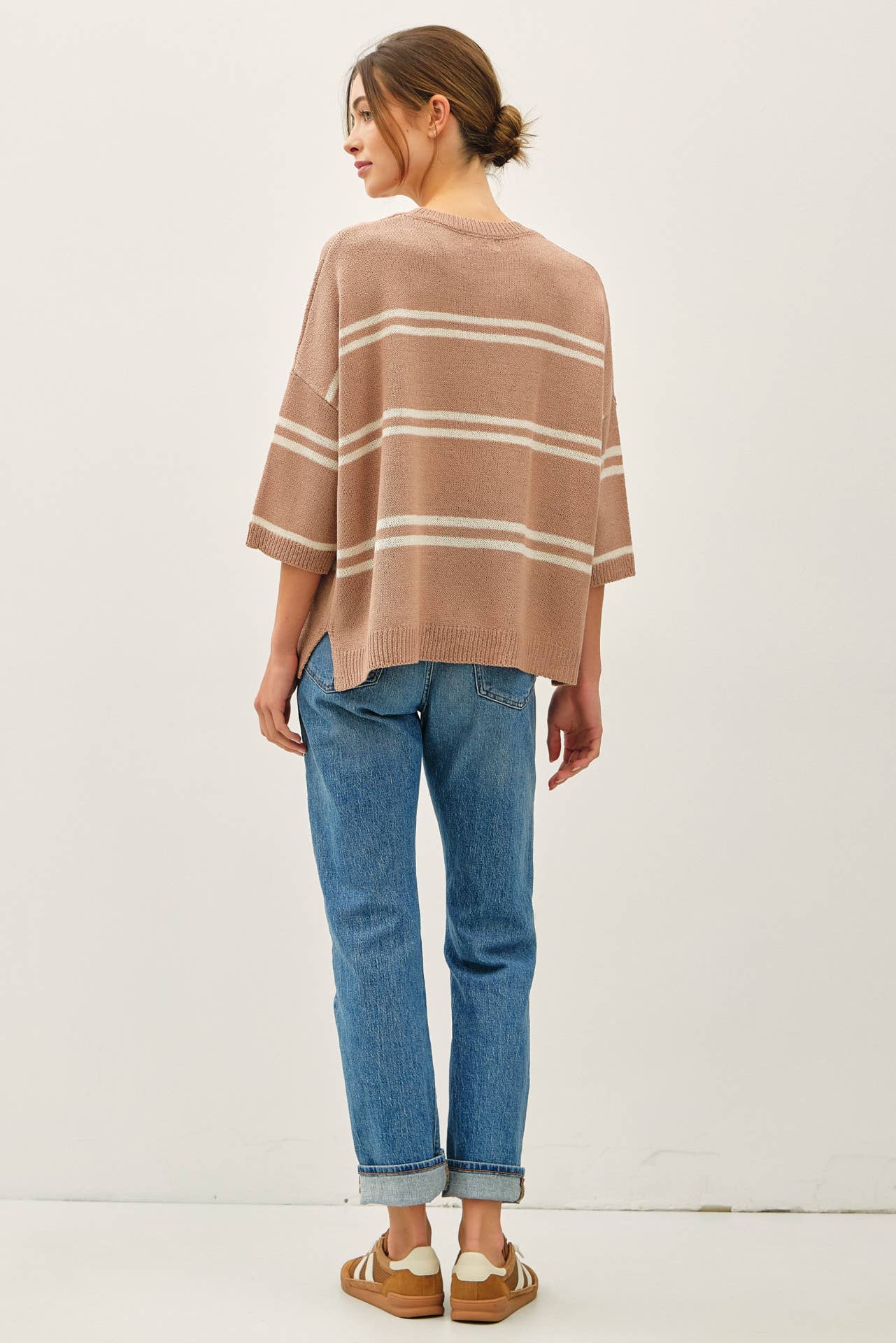 Essential Drop Shoulder Striped Sweater