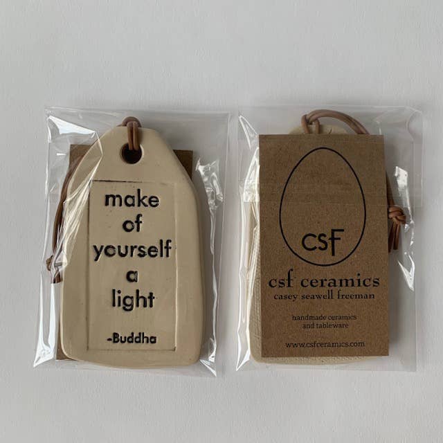 Ceramic Quote Tag: all good things
