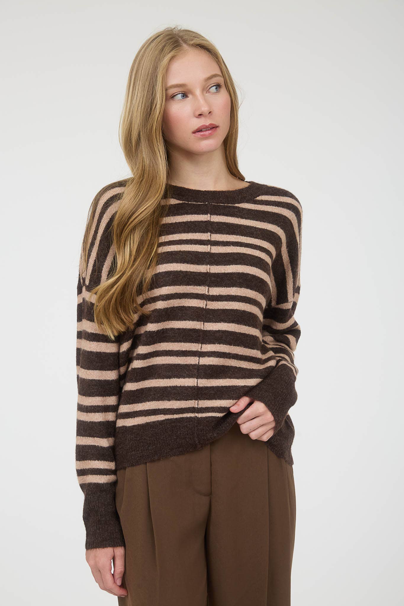 Stripe Front Seam Sweater