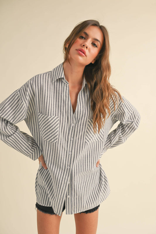Laid-Back Luxe Stripe Shirt