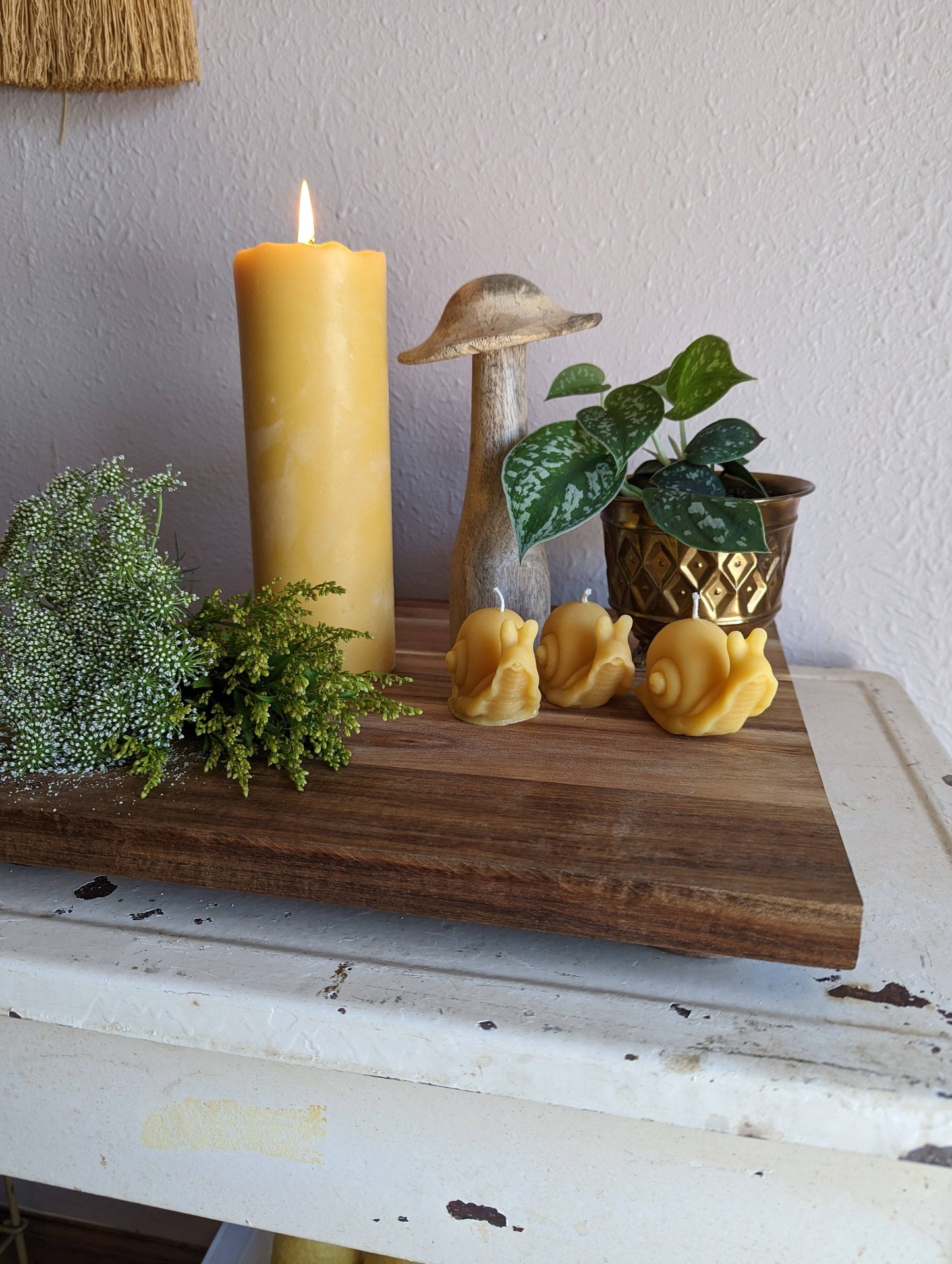 Snail Beeswax Candle