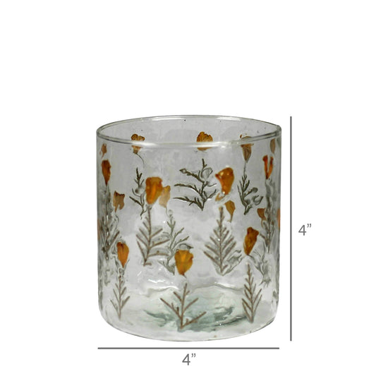 Tiny Flower Hurricane, Glass Small