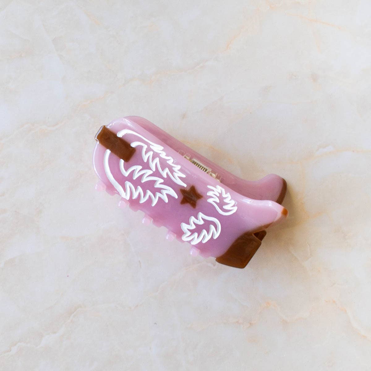 Eco Western Cowboy Boots Hair Claw Clip
