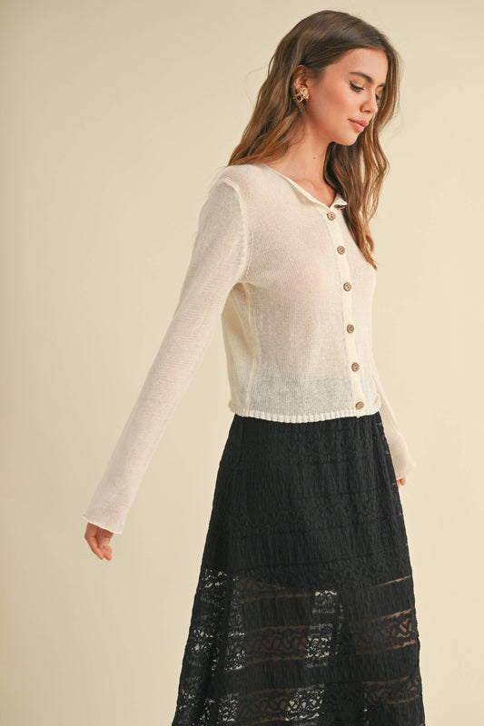 Lightweight Button Down Cardi