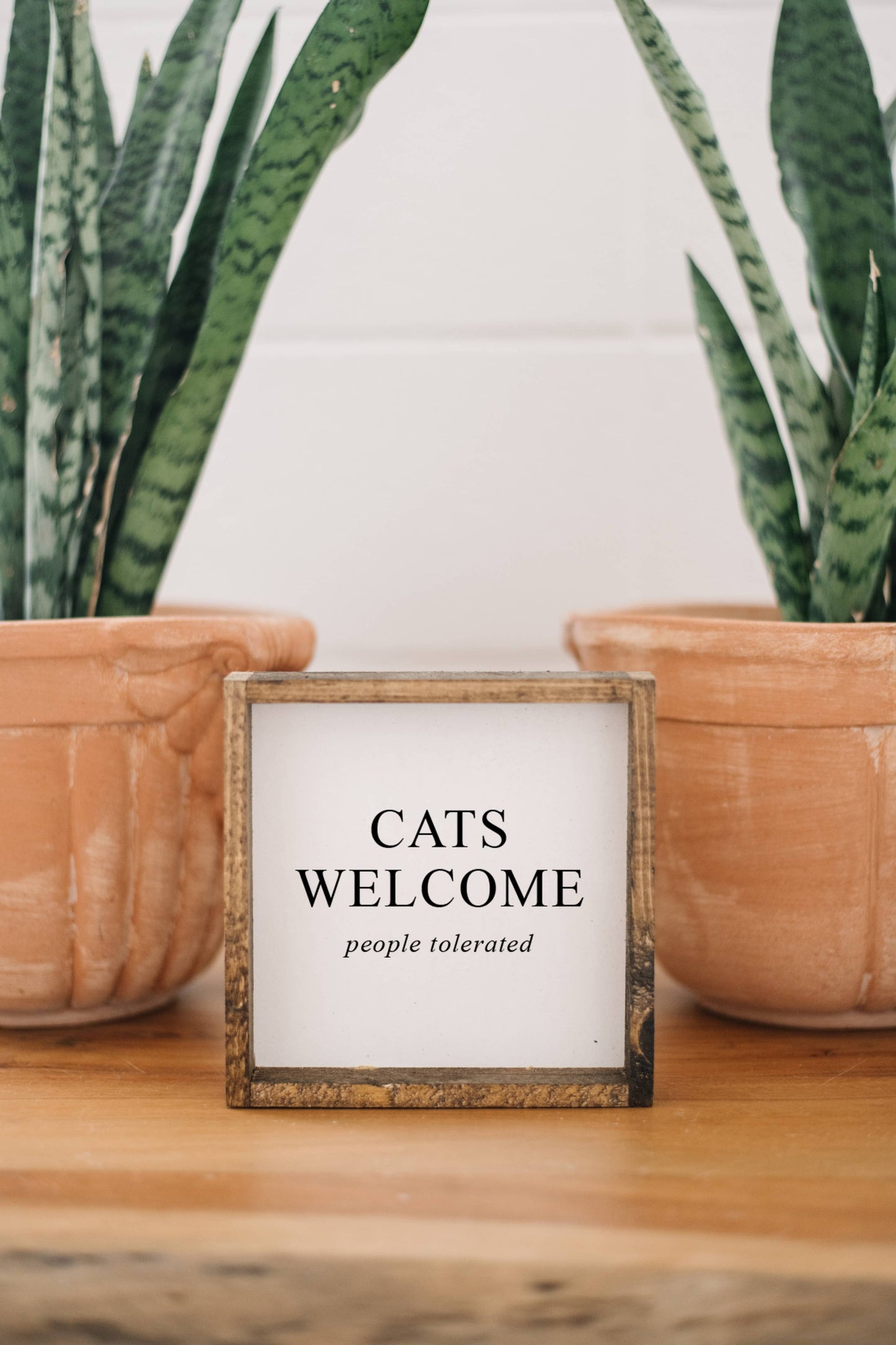 Cats Welcome (people tolerated) Framed Print