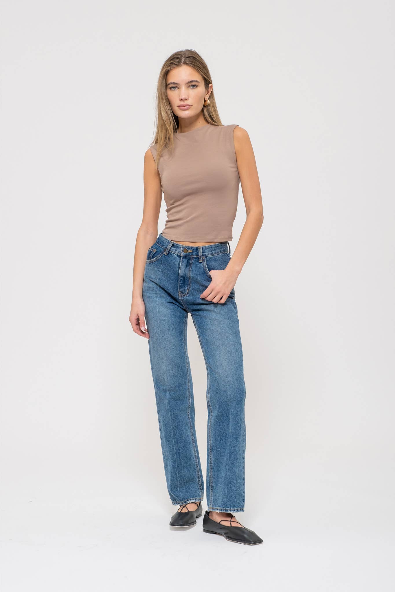 The Essential Cotton Mock Neck Top