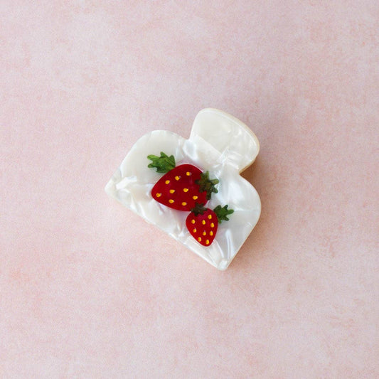Eco Strawberry Handmade Claw Clip