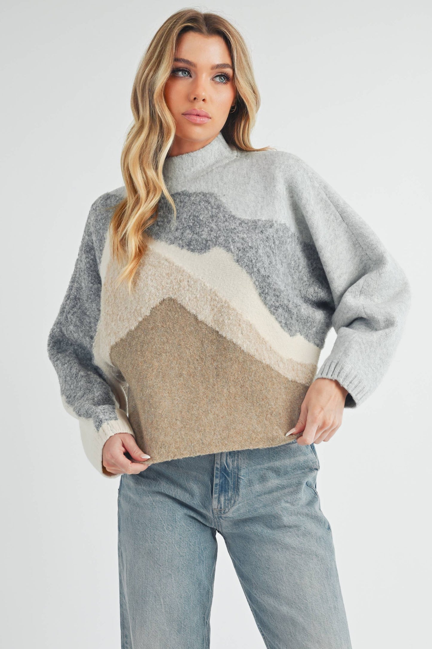 Topanga Cozy Mock Neck Sweater