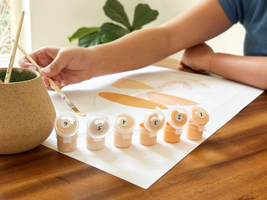 The Good Seed Minimalist Paint-by-Number Kit - Sun + Moon