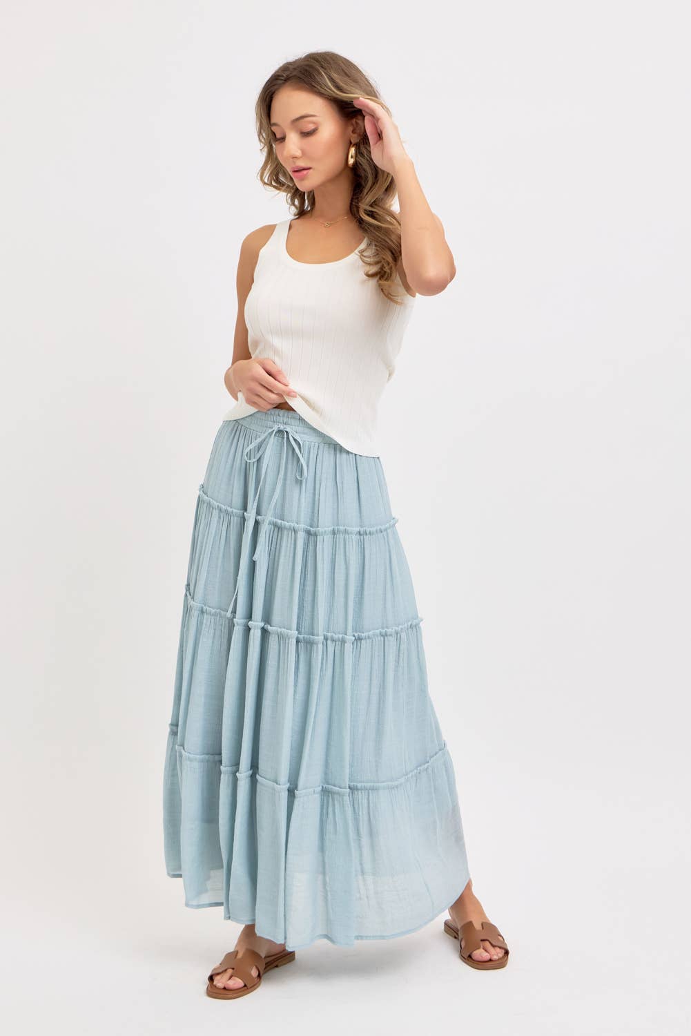 BESTSELLER TIERED MAXI SKIRT