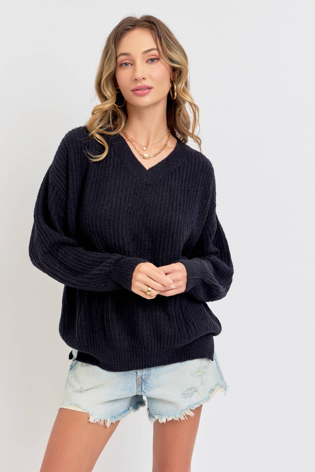 EVERYDAY CASUAL SWEATER: Brown / Contemporary / L