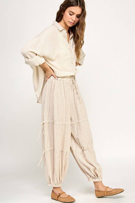 Timeless Soft Wash Striped Button Down Shirt