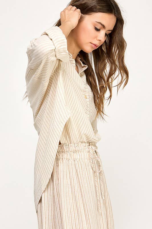 Timeless Soft Wash Striped Button Down Shirt