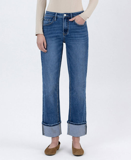 Classic Ankle Cuff High Rise Jean