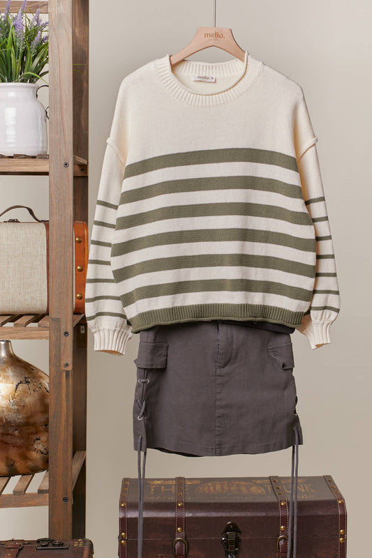 Stripe Loose Fit Sweater
