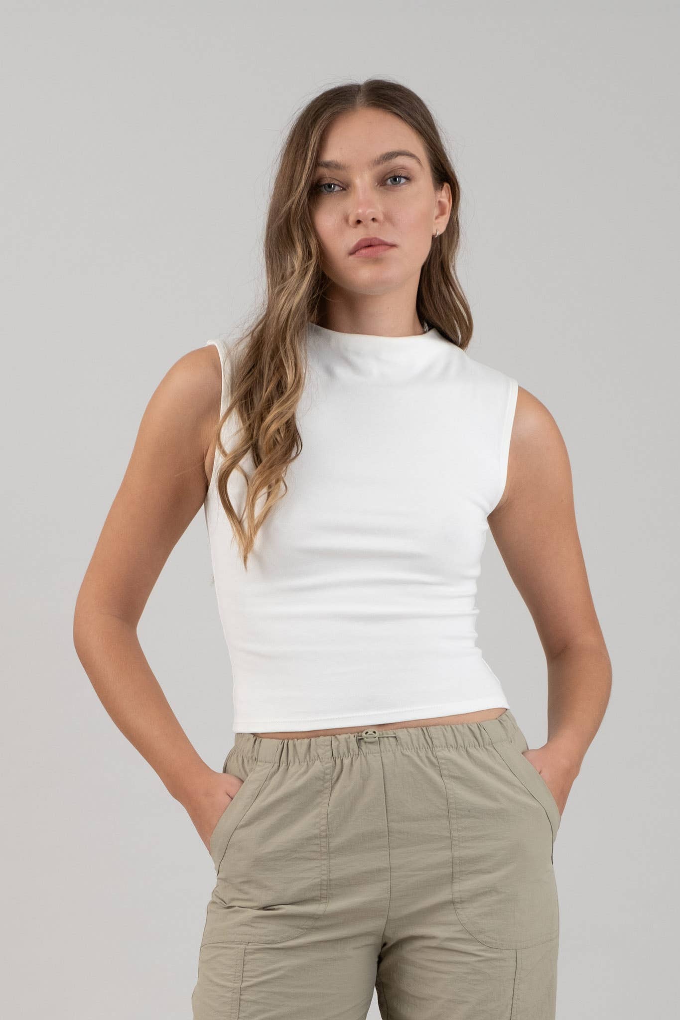 The Essential Cotton Mock Neck Top
