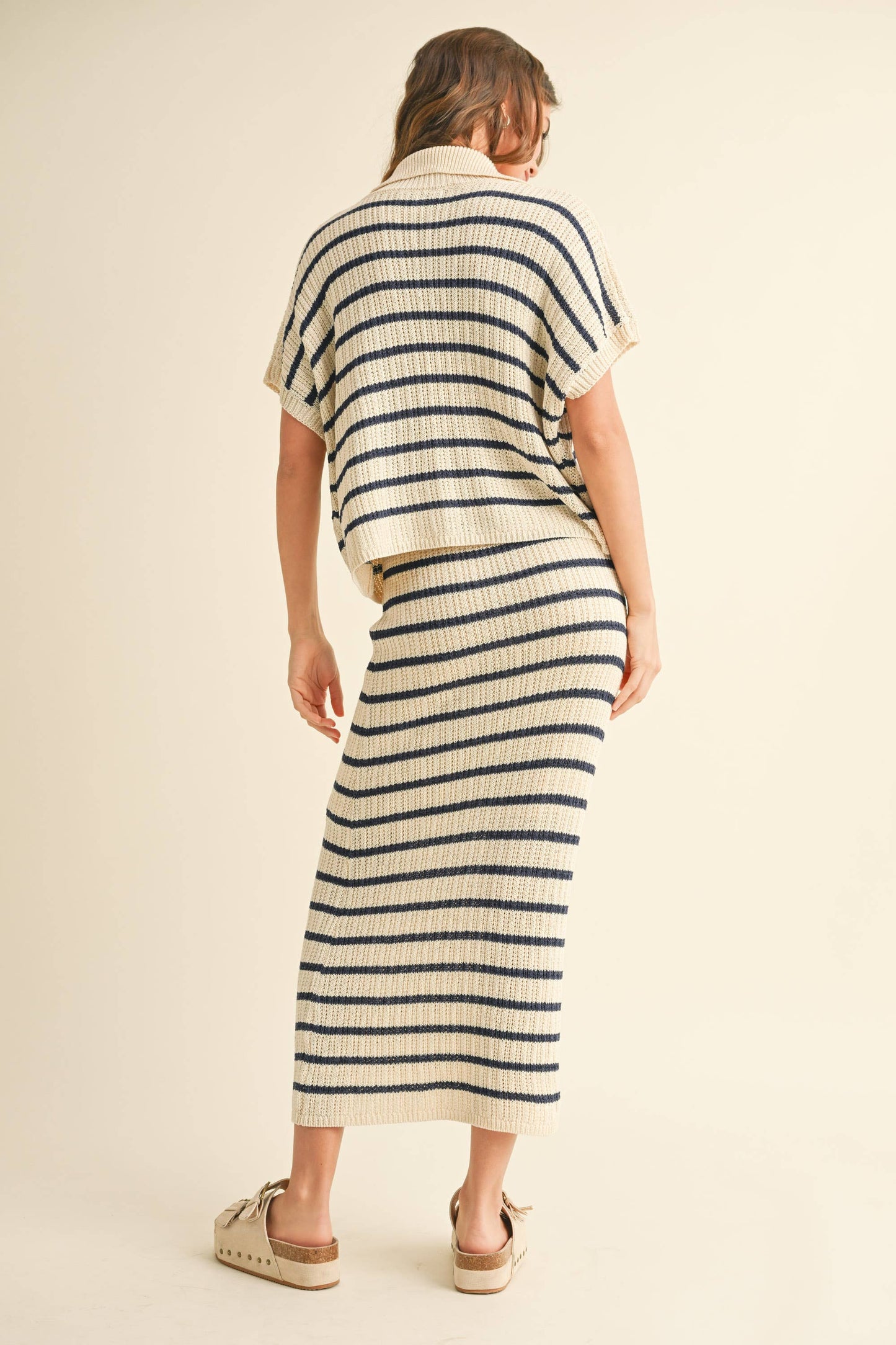 Shoreline Striped Polo Top
