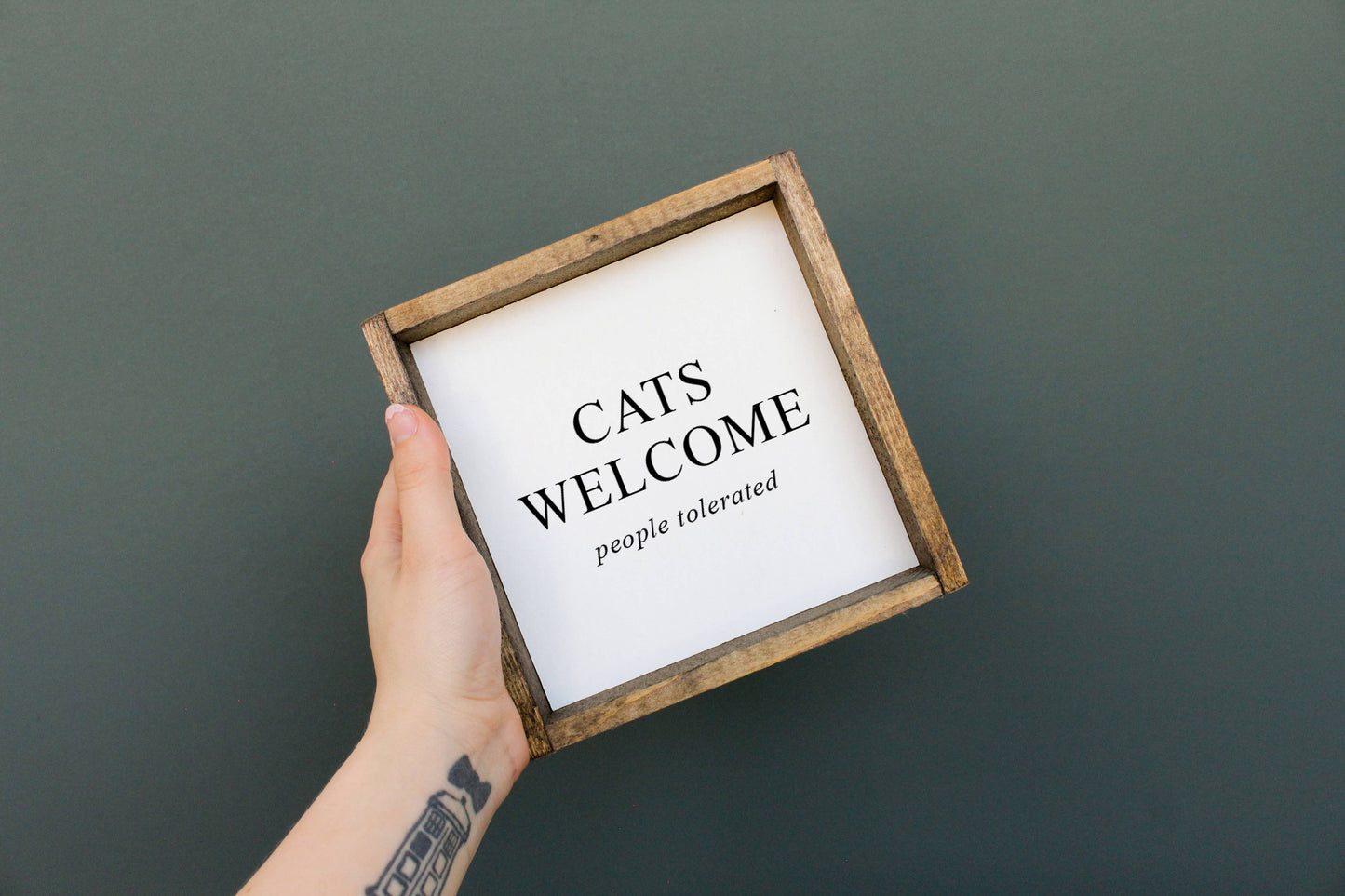 Cats Welcome (people tolerated) Framed Print