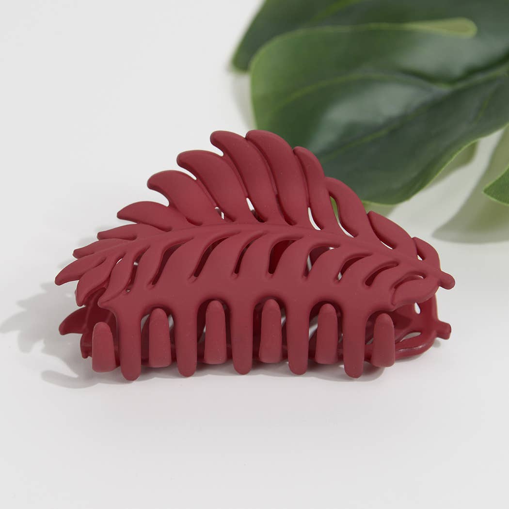 Matte Leaf Hair Claw Clip