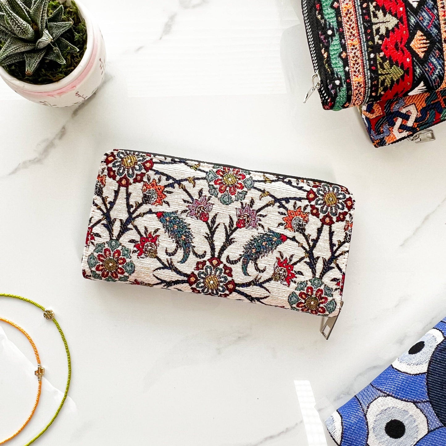 Boho Wallet for Women, Gifts for Women, Floral Wallet