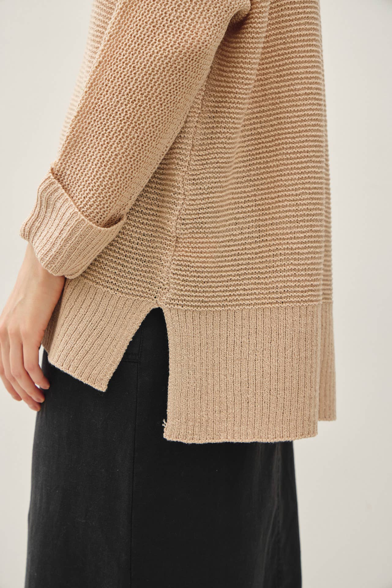V Neck Dolman Sleeve Sweater