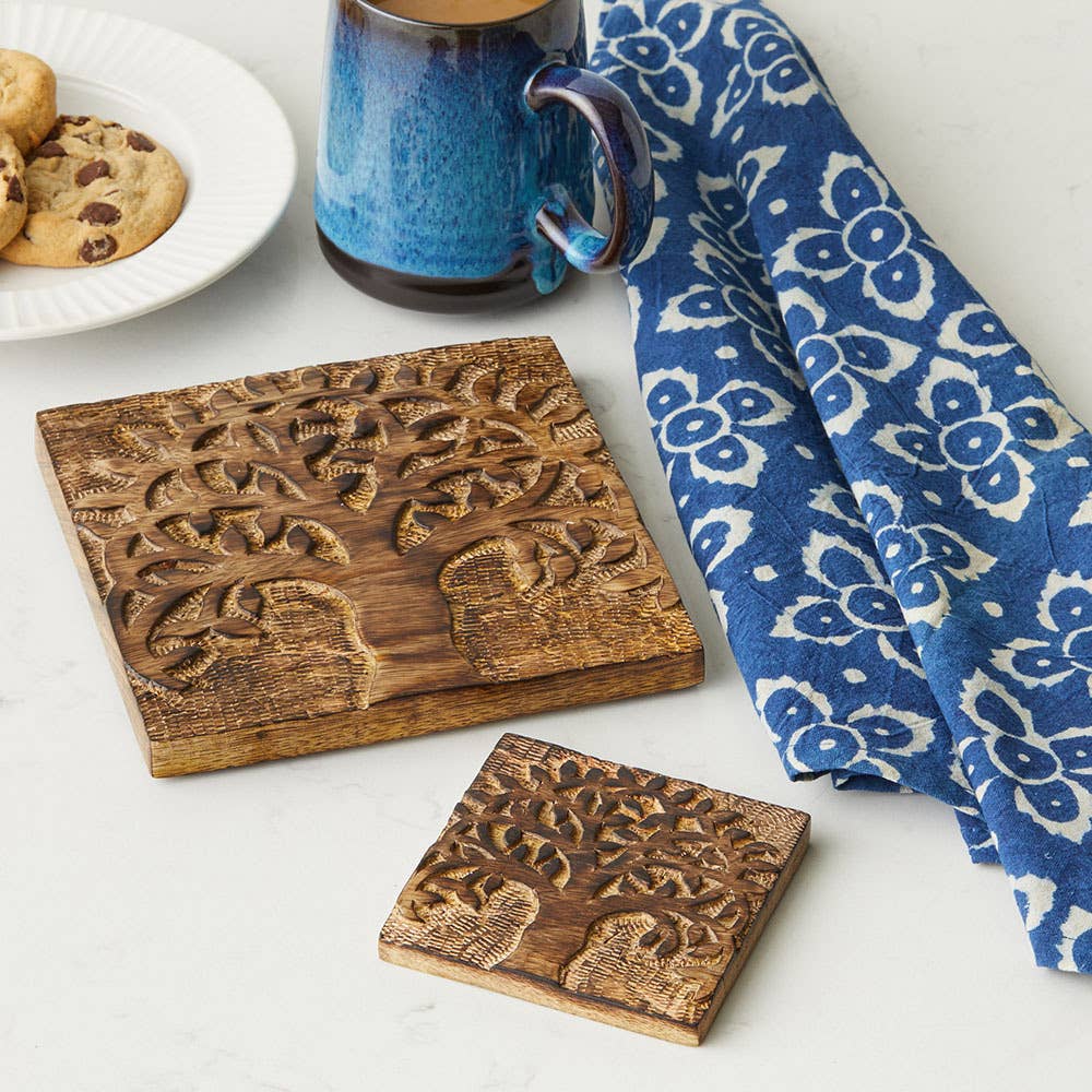 Indigo Dabu Cotton Napkins - Set of 4