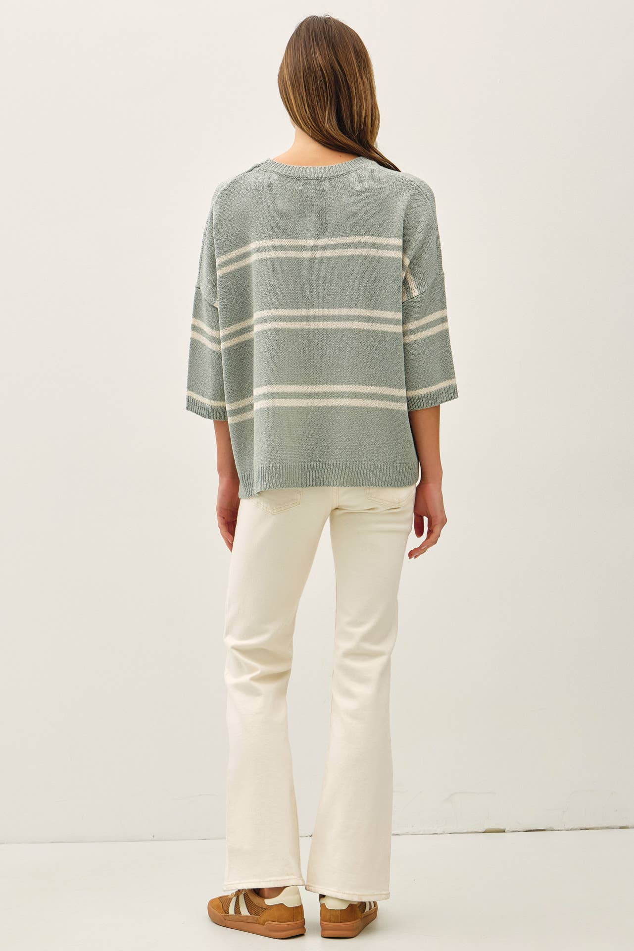 Essential Drop Shoulder Striped Sweater