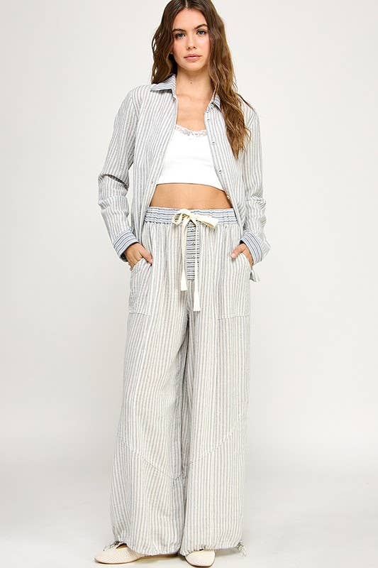 Timeless Soft Wash Striped Button Down Shirt