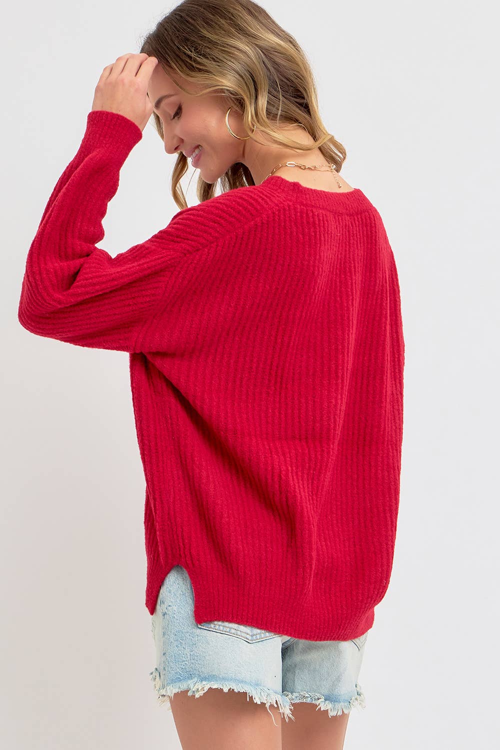 EVERYDAY CASUAL SWEATER: Brown / Contemporary / L